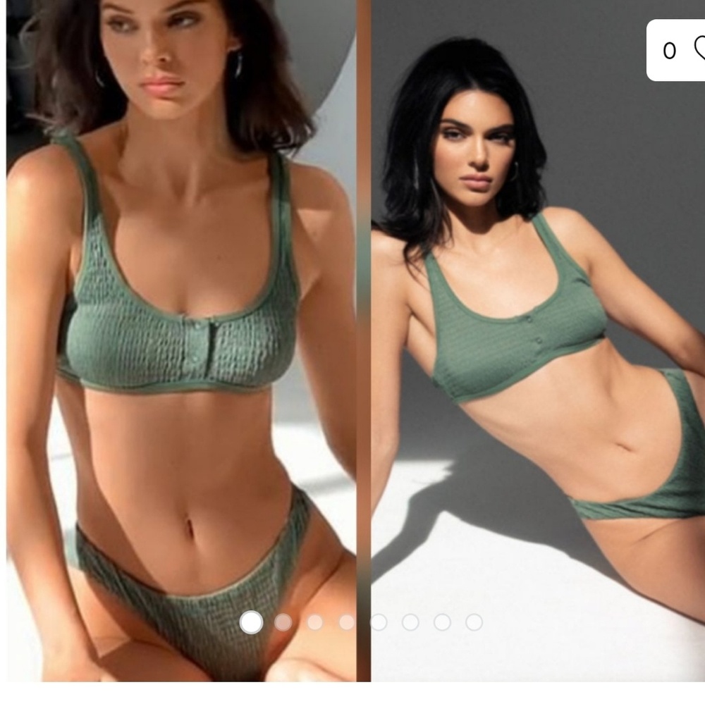 NWT Kendall & Kylie Henely Top Smocked Bare bottom